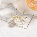 Pikkukuva 4 / 5: Viktorian tyylinen helmiäisrunko ja Micro Pave Spider Brossi Pinssi Hopeasävy Gootti Asusteet Pinssi Repuille