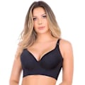 Miniatyrbillede 1 af 4: Dame Deep Cup Underwire BH Skjul Rygfed BH Fuld Rygdækning Push Up Sports Lingerie BH (38C Sort)