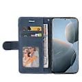Miniatyrbillede 2 af 5: KT Læder Serie-1 Til Xiaomi 14T Læder Etui Farvesplejsning Telefon Cover Wallet Stand (Style B)