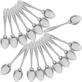 Miniatyrbillede 2 af 2: 50 stk. metal ske mad serveringsske kaffeske rustfrit stål suppe omrøringsske
