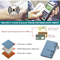 Miniatyrbild 5 av 5: Liten plånbok för kvinnor Äkta läder Bifold Kompakt RFID-blockering