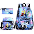 Pikkukuva 1 / 4: Inside Out 2 -koulukassit, -reppu, -kynäkotelo ja -olkalaukku, kolmen osan setti _06