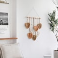 Miniatyrbild 5 av 5: 1 st Macrame väggbonad med vävd bohemisk löv