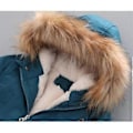 Miniatyrbilde 4 av 5: Gutter Vinterjakker Dunjakke Hette Snødress Parkas Vindtett Overfrakk (120cm Gressgrønn)