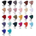 Miniatyrbillede 2 af 5: Damer Hijab Caps Underscarf Turban Caps Bundet Bonnet Elastisk Sovende Hår Hovedbind Blød Beanie Sovehuer (18 Mørkegrøn)
