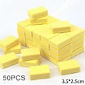 Miniatyrbild 2 av 4: Nagelfil Mini Block 180/100 Grit Sandwich Lila Tvättad Nagelkonstverktyg för Nagelvård-Gul