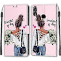 Miniatyrbillede 3 af 5: (Style 12) ChoosEU Etui til Huawei P Smart 2019 Læder Etui med Silikone Stødsikkert Wallet Flip Etui og Folio Stand Funktion Stilfuldt Mønster til Pige