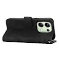 Miniatyrbillede 2 af 5: DIERFENG DF-03 til Xiaomi Redmi Note 13 4G Etui Pung Læder Flip Telefon Cover - Sort (Sort)