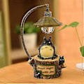Miniatyrbilde 2 av 5: Nattlampe for skrivebord, hagedekorasjoner, mini håndverk leker, dekorasjonsgaver (firkantet trestubbe)