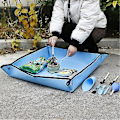 Miniatyrbillede 5 af 5: 2 stk. foldbar havemåtte, plante ompotningsmåtte, vandtæt tyk PE-måtte, anti-snavs presenning blå (75 cm)
