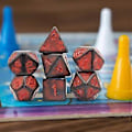 Pikkukuva 5 / 5: 7x Monitahokas Nopan Sarja Juhlapalvelukset Juhlapeli Nopat D4~D20 Kortille (Punainen)
