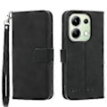 Miniatyrbillede 1 af 5: DIERFENG DF-03 til Xiaomi Redmi Note 13 4G Etui Pung Læder Flip Telefon Cover - Sort (Sort)