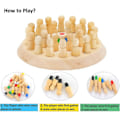 Miniatyrbillede 2 af 5: Memory Match Stick Chess, Træspil, Træ Memory Chess, Memo