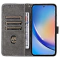 Miniatyrbillede 2 af 5: Læder Wallet Case med RFID-blokering til Samsung Galaxy A35 5G - Sort (Sort)