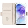 Miniatyrbillede 2 af 5: Læder Wallet Case med RFID-blokering og stativfunktion samt håndrem til Samsung Galaxy A36 5G - Hvid (Hvid)