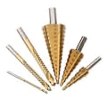 Miniatyrbild 5 av 5: 6-pack Stegborr Set Metall Slitstark Hög Hårdhet Upprepande Stegborr 3-pack Stegborr 3-pack Sågborr 103mm( )
