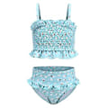 Miniatyrbild 1 av 4: Flickans badkläder delad dräkt snygg bikini badkläder tvådelad L?120cm? Cyan