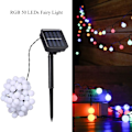 Miniatyrbillede 3 af 5: Solcelled Udendørs Lysstreng 50 LED 6,9m Dekorative LED Lysstreng