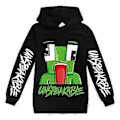 Miniatyrbillede 1 af 2: 7-14 År Børn Uudsigelig Trykt Hættetrøje Hættetrøjer Efterår Sweatshirt Topper (9-10 År Sort)