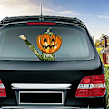 Pikkukuva 3 / 5: Auton takalasin tarrat animoitu liikkuva aaltoileva pyyhinterän tarra ja käsi Halloween-kauhujuhliin auton koristeluun (E)