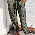 Miniatyrbillede 5 af 5: (NYT MØNSTER) Dame Bløde Afslappede Joggingbukser med Snøre, Elastik i Taljen, Løs Pasform og Lommer (style10046)