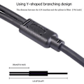 Miniatyrbillede 4 af 5: 1 XLR 3-polet Han-stik - Til 2x 6,35 mm TS Han-stik Mono Mikrofon Lydkabel{jkw} (1 m)