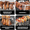 Miniatyrbillede 3 af 5: BBQ Rib rack Multi Grill Stand Grill rack i rustfrit stål Rib