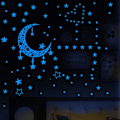Miniatyrbilde 2 av 3: Glow In The Dark Stars For Ceiling 3d Glowing Star Removable Self-adhesive Wall Decals Moon Wall Stickers For  Diy Room（2）