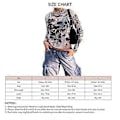 Miniatyrbild 5 av 5: Långärmad Crewneck Topp Kvinnor Vår Sommar Elegant Trendig Slim Fit Tryckt Skjorta Blus För Fest (M)