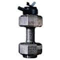 Miniatyrbillede 4 af 5: Stor Kapacitet Kop Dumbbell Form Drikkevandsflasker Vægtstang Kedel Kropstræningsflaske () til Udendørs Camping Rejse (2600ML Sort)