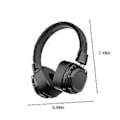 Pikkukuva 3 / 5: Kuulokkeet amerikkalaisella retrotyylillä, langattomat Bluetooth 5.3 subwooferilla (musta)