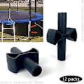 Miniatyrbillede 2 af 5: 12X Trampolin Sort Stang Gap Spacers Indhegning Stabilitet