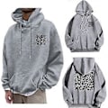 Miniatyrbillede 1 af 2: F**k You QR-Kode Hoodie, QR Scan Kode Joke Sjov Hoodie Unisex, Tyk Vinter Sweatshirt Trøjer Topper (4XL Grå)