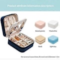 Miniatyrbillede 2 af 5: Opgraderet Spejl Smykkeboks Organizer Smykker Display Case Candy Farve Klassisk Rejse Opbevaring PU Læder Øreringe Organizer (A05 med spejl)