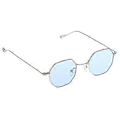 Miniatyrbilde 5 av 5: Vintage Briller Solbriller Runde Goggles Unisex - Svart( Blå)