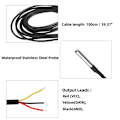 Miniatyrbilde 2 av 3: 2PCS DS18B20 3M Kabel Digital Temperatur Termisk Vanntett Probe Sensor