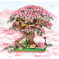 Miniatyrbillede 2 af 5: 1PC Mini Kirsebær Blomstre Bonsai Træ Byggeklodser Sæt, Sakura B