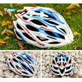 Miniatyrbillede 1 af 5: 28 hullers måne jernmand bjergcykel integreret unisex hjelm ridning udstyr（M blå hvid）