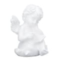 Miniatyrbillede 4 af 5: Kerub Statue Livagtigt Udseende Boglæsning Holdbar Resin Bredt Anvendt Haveengel til Soveværelse Kontor Bibliotek