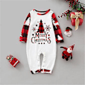 Miniatyrbilde 1 av 2: Julepyjamas for familien - matchende pyjamas til pappa, mamma, datter og sønn - nattøy, pysjsett til jul (12 måneder for spedbarn)