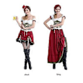 Pikkukuva 5 / 5: 100% Uudet Päivitetyt Oktoberfest-asut Naisille, Saksalaiset Puvut Baijerilaiset Dirndl-mekot Oktoberfest-asut (XL Punainen)