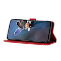 Miniatyrbillede 3 af 5: Til iPhone 12 Pro 6.1 tommer Blomster Præget PU Læder Telefon Cover Foldbart Stativ Pung Cover (Stil D)
