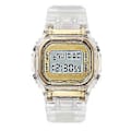 Miniatyrbillede 1 af 2: Mode Transparent Unisex Multifunktionel Vandafvisende Digitalt Ur (Guld)