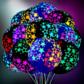 Miniatyrbilde 1 av 5: 20 stk Neon Ballonger Lysende Prikker Mini Ballonger