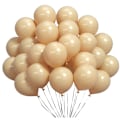 Miniatyrbillede 1 af 5: Beige Retro Balloner, 100 stk. 12 tommer Abrikos Balloner Matte L
