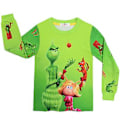 Miniatyrbild 3 av 5: 4-9 år Barn Pojkar Flickor Jul Grinch Tryck Pyjamas Set Jul Kläder Nattkläder Pjs Gåvor (7-8 År C)