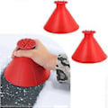 Pikkukuva 1 / 5: 2 kpl Auton Magic Ice Scraper, Kartiomainen Auton Tuulilasin Jääraapaaja Suppilolla, Pakkasen ja Lumen Poisto, GM Talven Lumenpoistovarusteet (Punainen)
