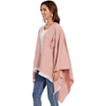 Miniatyrbillede 4 af 5: Elegant Damekappe med Åben Front, Blød Poncho, Velegnet til Forår, Efterår og Vinter