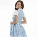 Pikkukuva 2 / 5: Naisten Oktoberfest-asu saksalainen Dirndl-mekko Baijerilainen karnevaaliasu (2XL vaaleansininen)