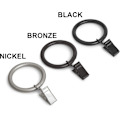 Miniatyrbild 3 av 5: Basics Gardinklippringar, 1 tum, 7-pack, Svart